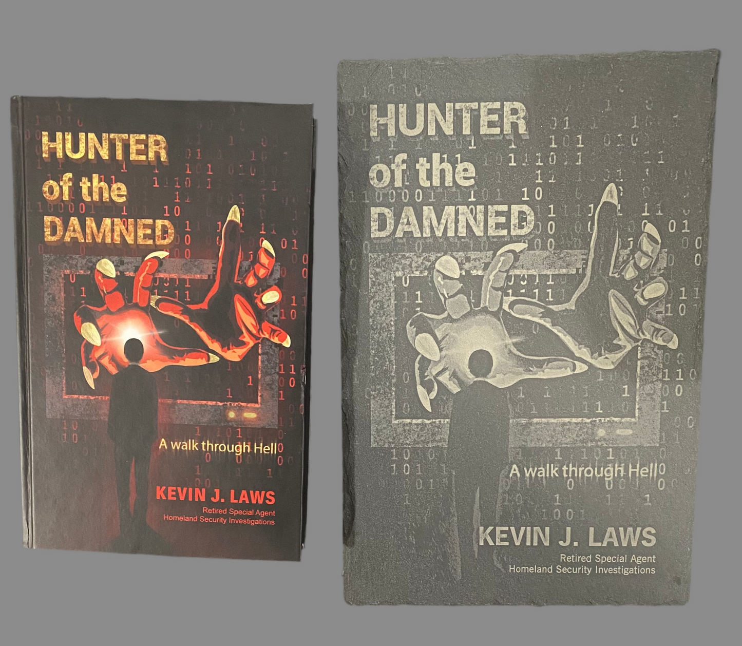 Autographed Book and Laser etched slate combo