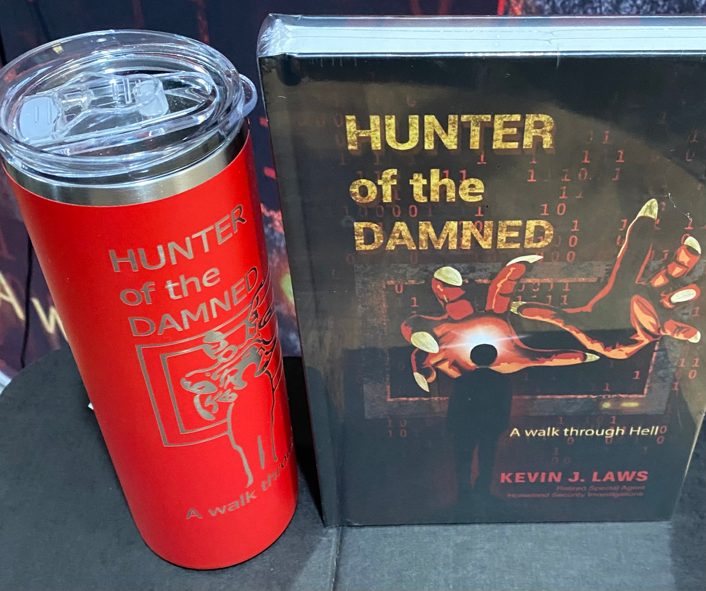 COMBO: Laser engraved Tumbler 20oz (Red or Black) and AUTOGRAPHED Book SAVE $10!