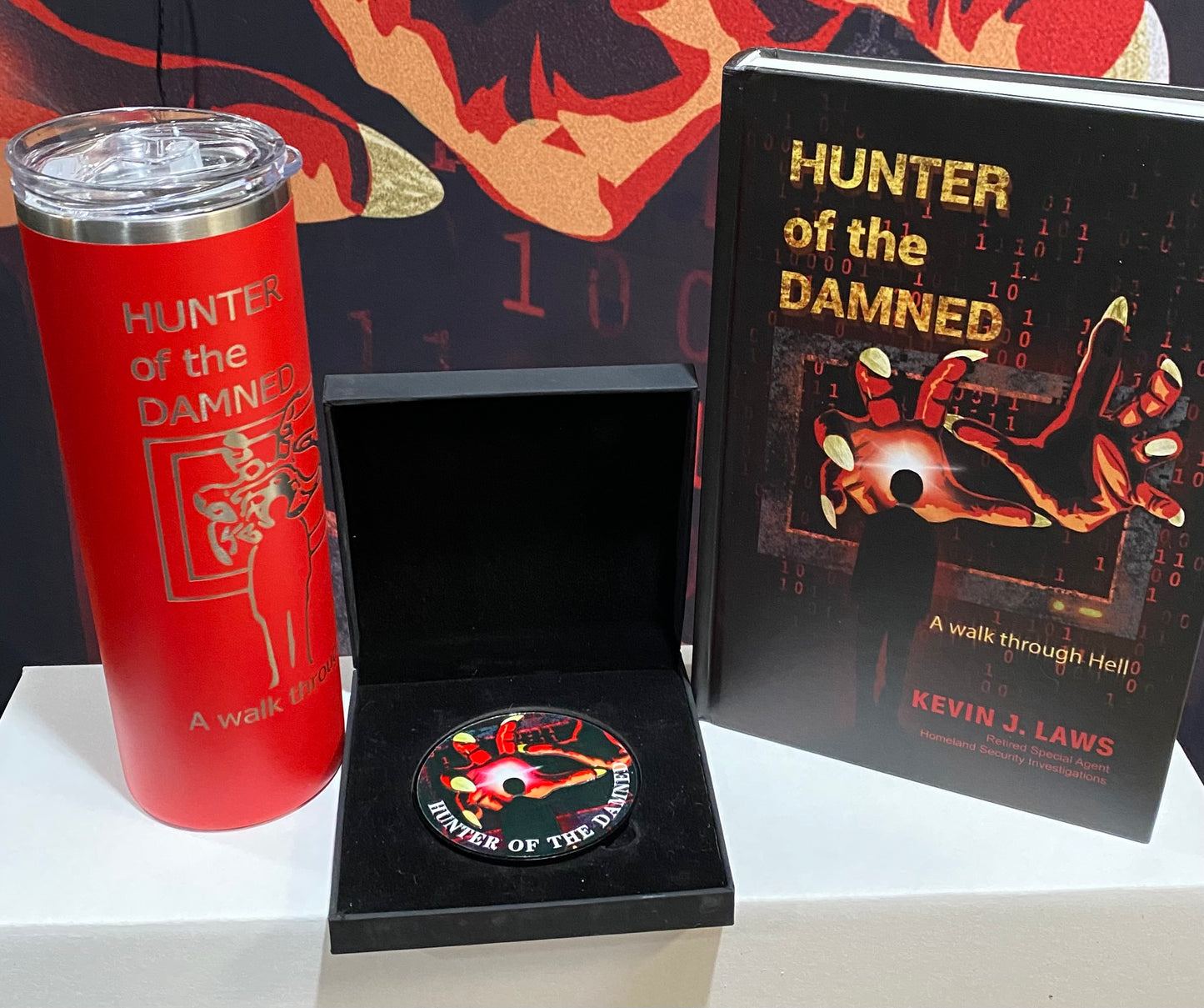 Ultimate Combo SAVE $12-20oz (RED ONLY) Tumbler, Challenge Coin, Autographed book